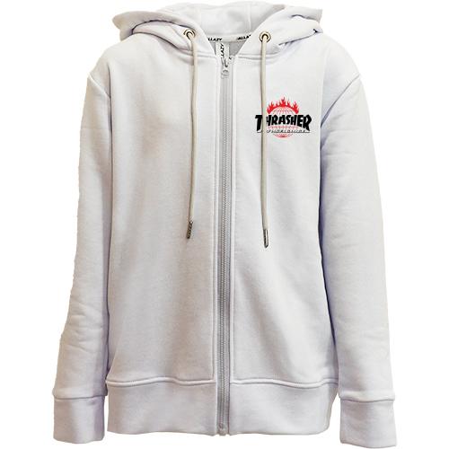 Детская худи на молнии Thrasher Huf Worldwide