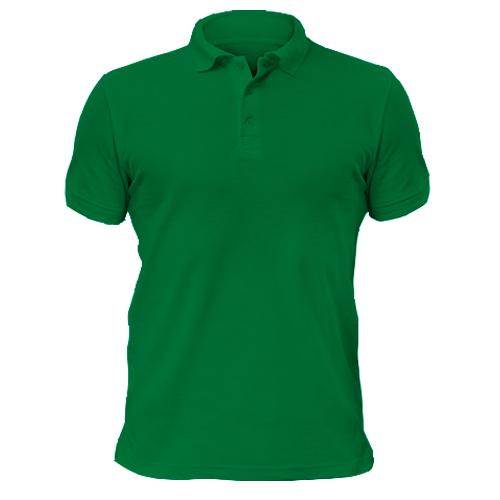 Мужская зеленая футболка-поло 