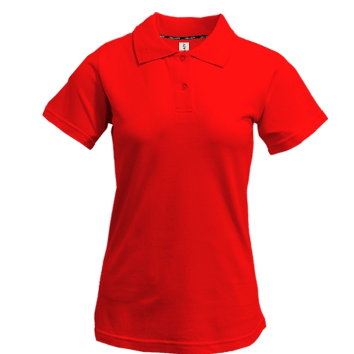 Женская красная футболка-поло
