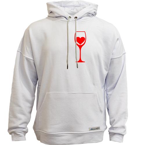 Худи без начеса My heart in wine.