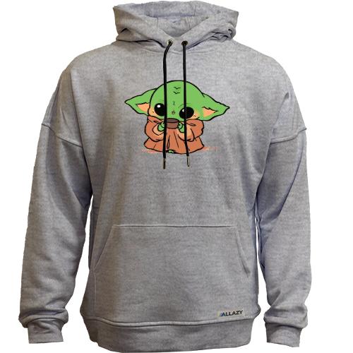 Худи без начісу Baby Yoda.