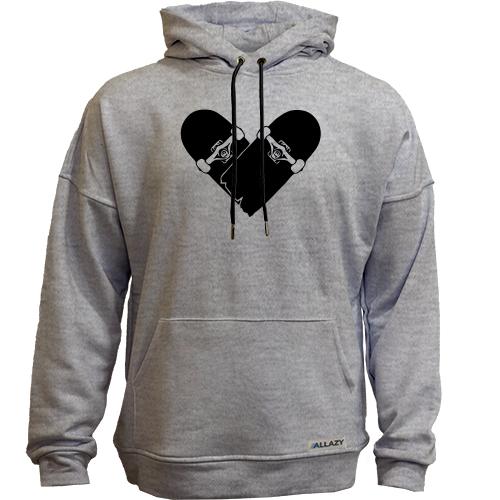 Худи без начісу Skate-heart