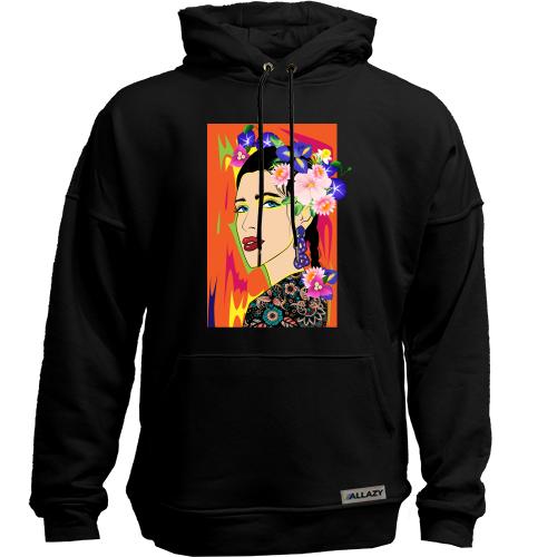 Худи без начеса Brunette with flowers in her hair