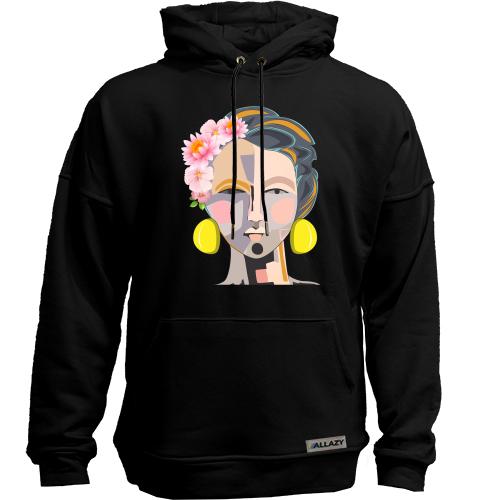 Худи без начеса Woman with pop art portrait