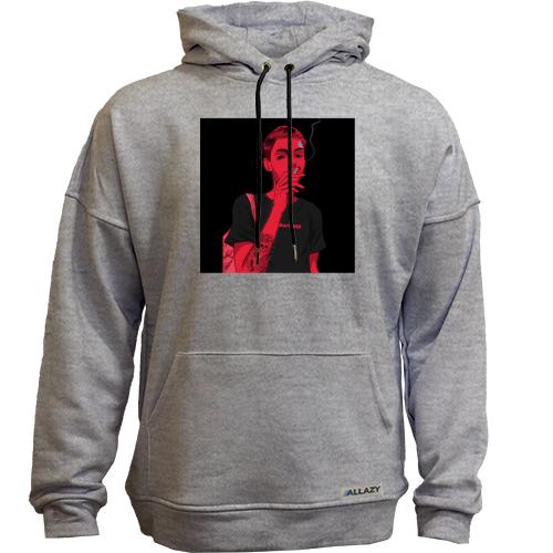 Худи без начеса Red girl smokes