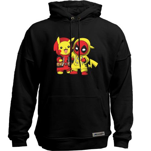 Худи без начеса Pikachu and Deadpool