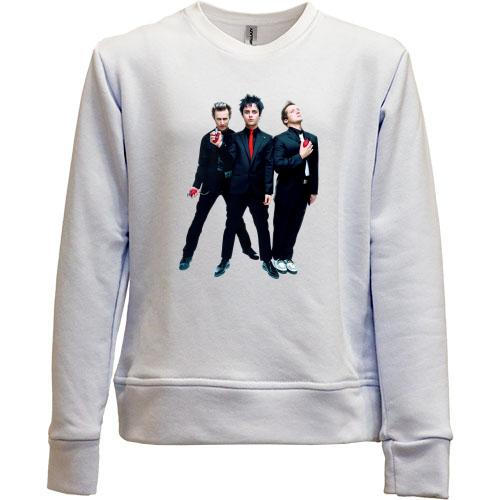 Детский свитшот без начеса Green day с гранатами