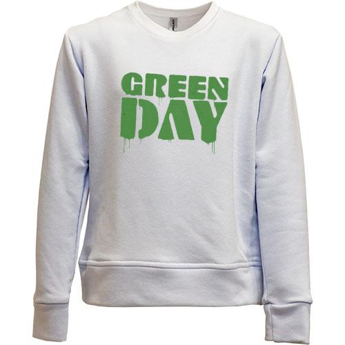 Детский свитшот без начеса Green day (paint)
