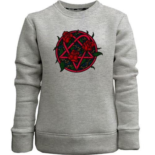 Детский свитшот без начеса Rose Logo