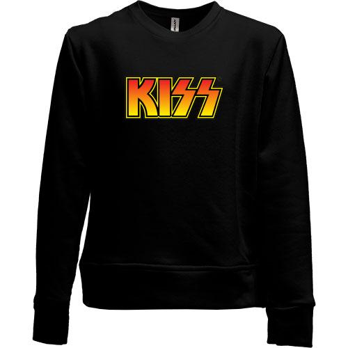 Детский свитшот без начеса KISS logo