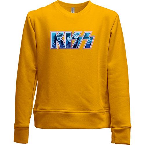 Детский свитшот без начеса KISS с группой