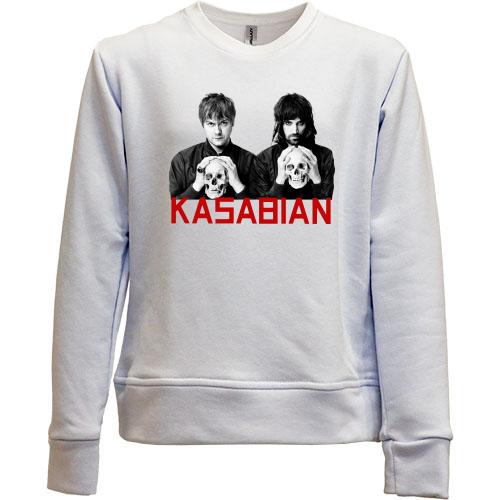 Детский свитшот без начеса Kasabian с черепом