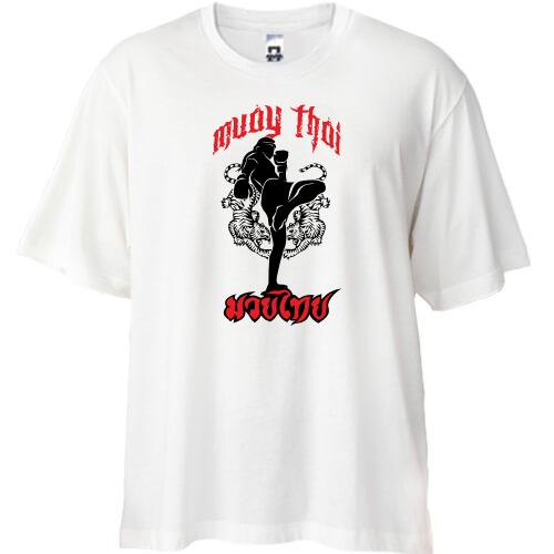 Футболка Oversize Муай Тай (з тиграми)