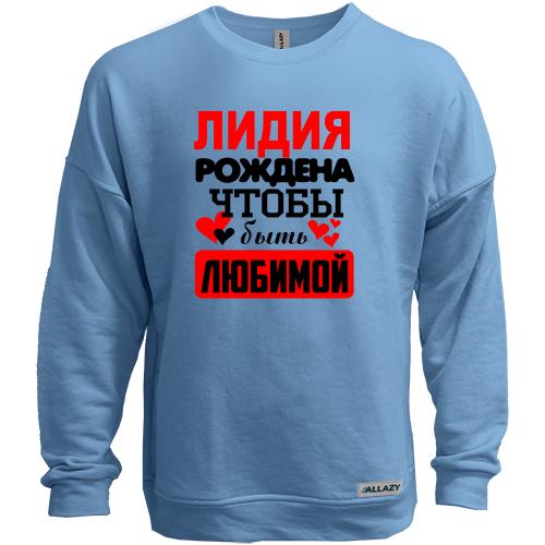 Свитшот без начеса с надписью 