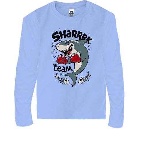 Детская футболка с длинным рукавом Box Shark Team