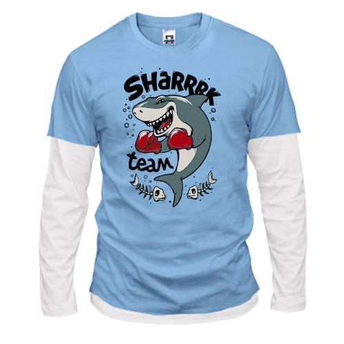 Комбінований лонгслів Box Shark Team
