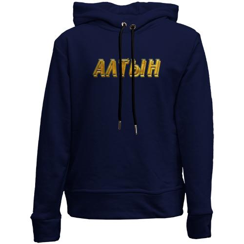 Детский худи без флиса с надписью 