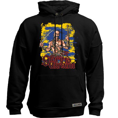 Худи без начеса Glory to Ukraine (с козаком)