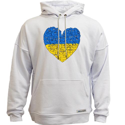 Худи без начеса Украинское общество - сердце