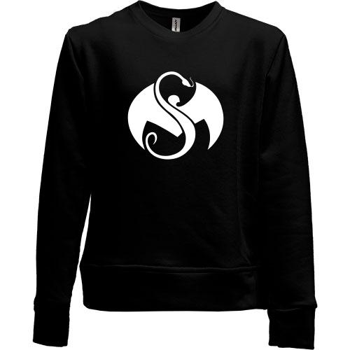 Детский свитшот без начеса с логотипом Tech n9ne