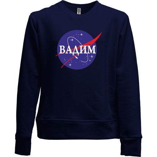 Детский свитшот без начеса Вадим (NASA Style)