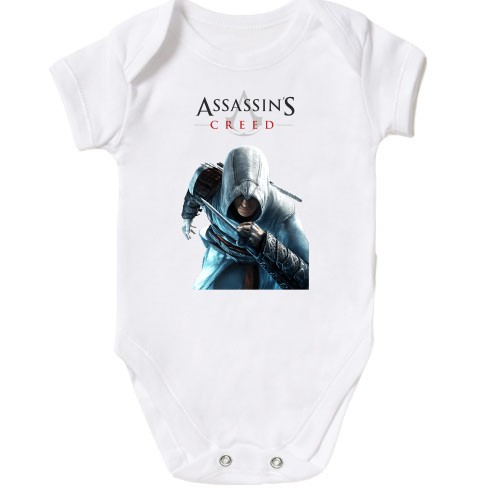 Дитячий боді з Альтаїром із Assassin’s Creed та офіційним логотипом гри