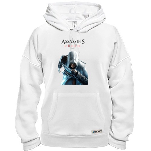 Толстовка с Альтаиром из Assassin’s Creed и официальным логотипом игры
