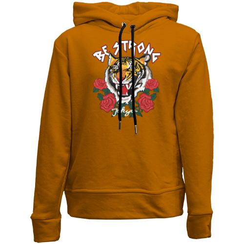 Детский худи без флиса Be strong tiger
