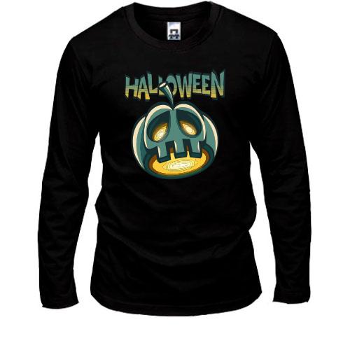 Лонгслів Halloween Сіра Гарбуз