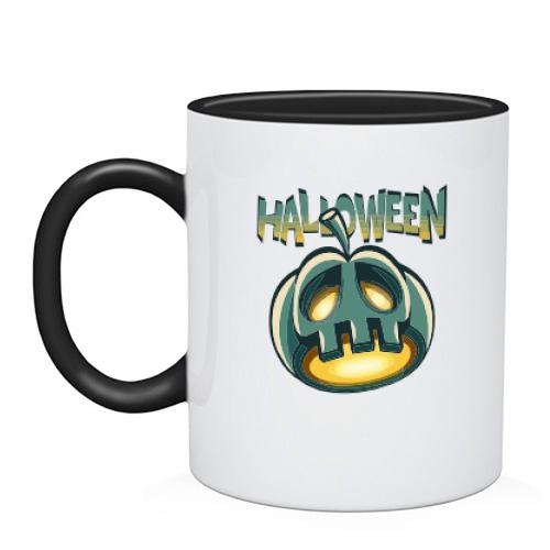 Чашка Halloween Сіра Гарбуз