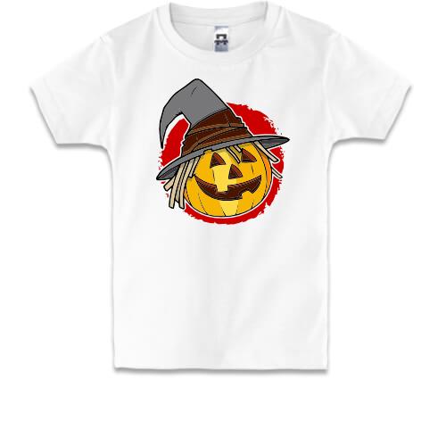 Детская футболка Halloween Тыква в шляпе