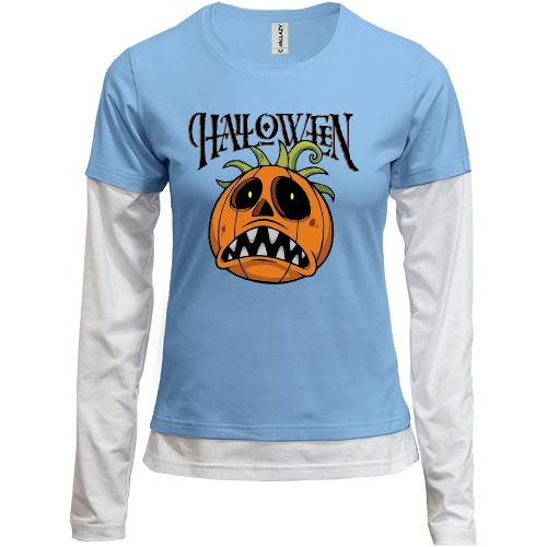 Комбинированный лонгслив Halloween Тыква