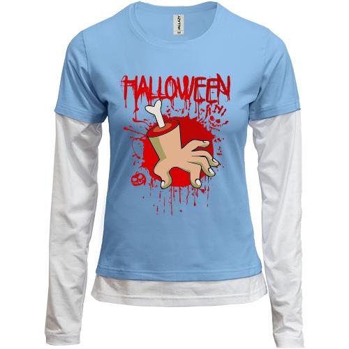 Комбинированный лонгслив Halloween (Кисть руки)