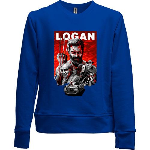 Детский свитшот без начеса с постером фильма Логан (Logan)