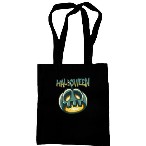 Сумка шопер Halloween Сіра Гарбуз