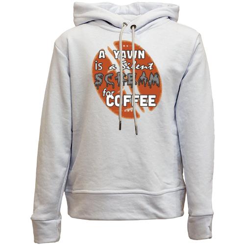 Дитячій худі без флісу Scream coffee