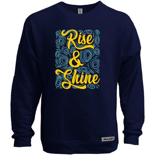 Свитшот без начеса с надписью 