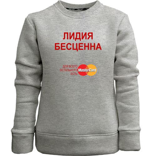 Детский свитшот без начеса с надписью 