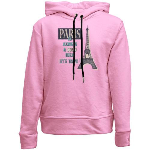 Дитячій худі без флісу Paris is always a good idea Let's travel !