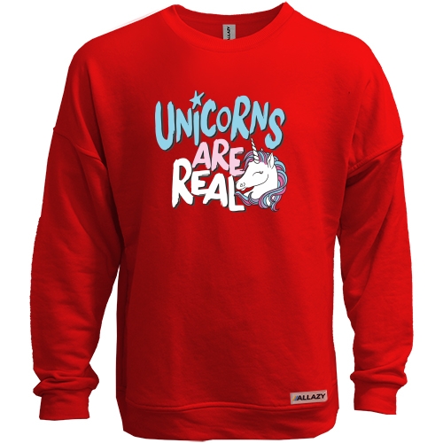 Свитшот без начеса Unicorns are real