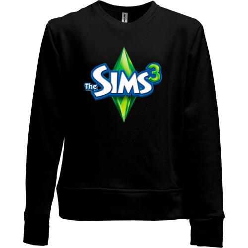 Детский свитшот без начеса с логотипом Sims 3