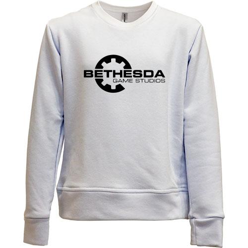 Детский свитшот без начеса с логотипом Bethesda Game Studios