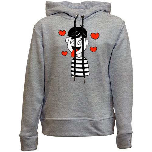 Дитячій худі без флісу Boy is in love