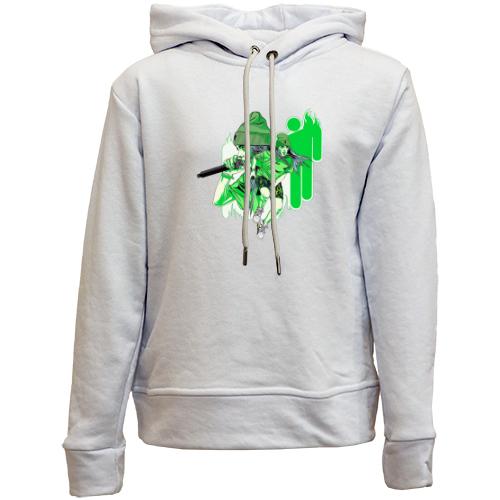Детский худи без флиса Billie Eilish green art