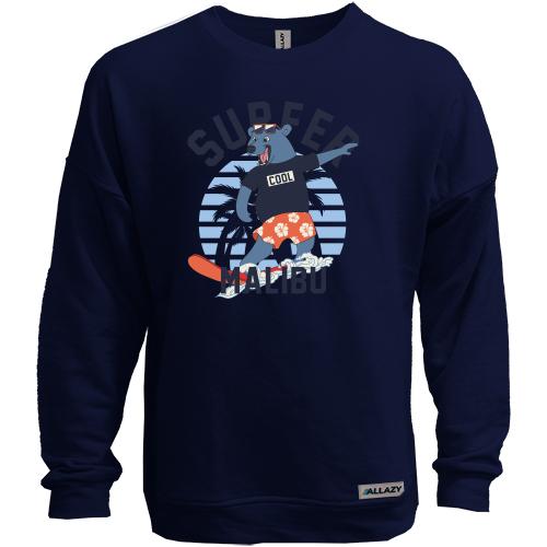 Світшот без начісу Surfer Malibu Bear