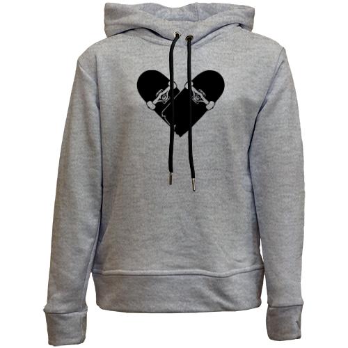 Дитячій худі без флісу Skate-heart