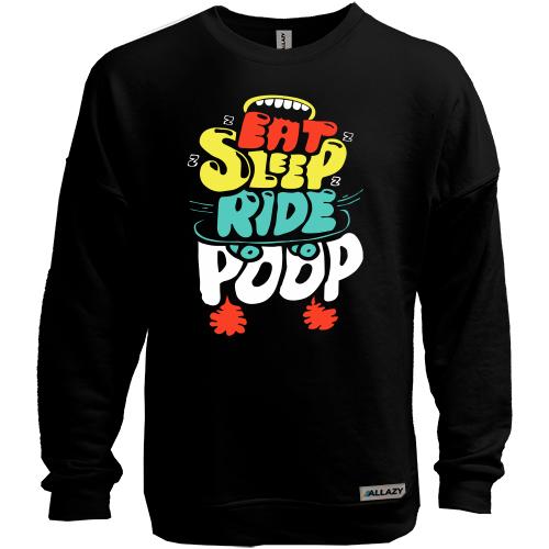 Світшот без начісу Eat Sleep Ride