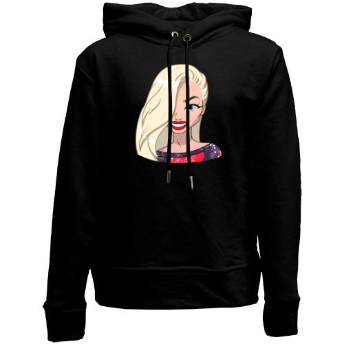 Детский худи без флиса Art. Blonde smiling