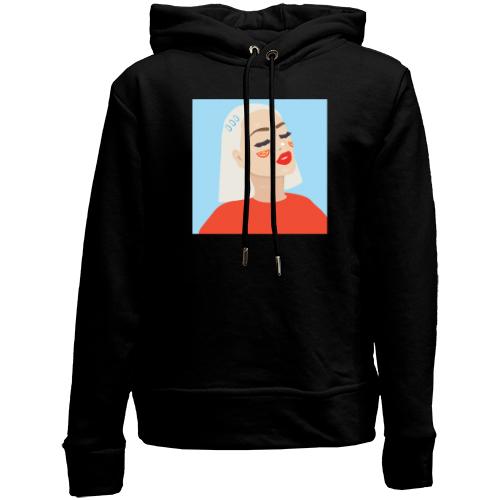 Детский худи без флиса Blonde portrait art