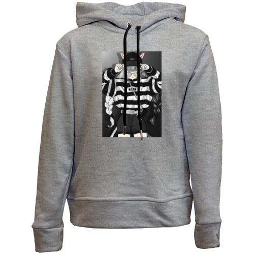 Детский худи без флиса Girl in striped